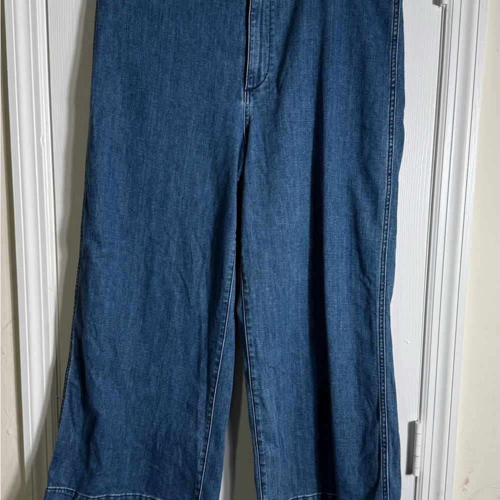 Women's‎ Blue Wide-Leg Jeans - Picture 2 of 6